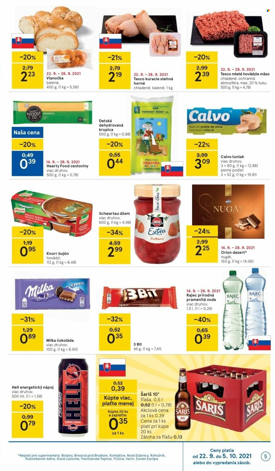 Leták TESCO supermarket - 22.9.2021 - 28.9.2021.