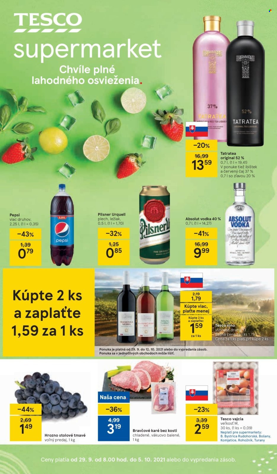 Leták TESCO supermarket - 29.9.2021 - 5.10.2021.