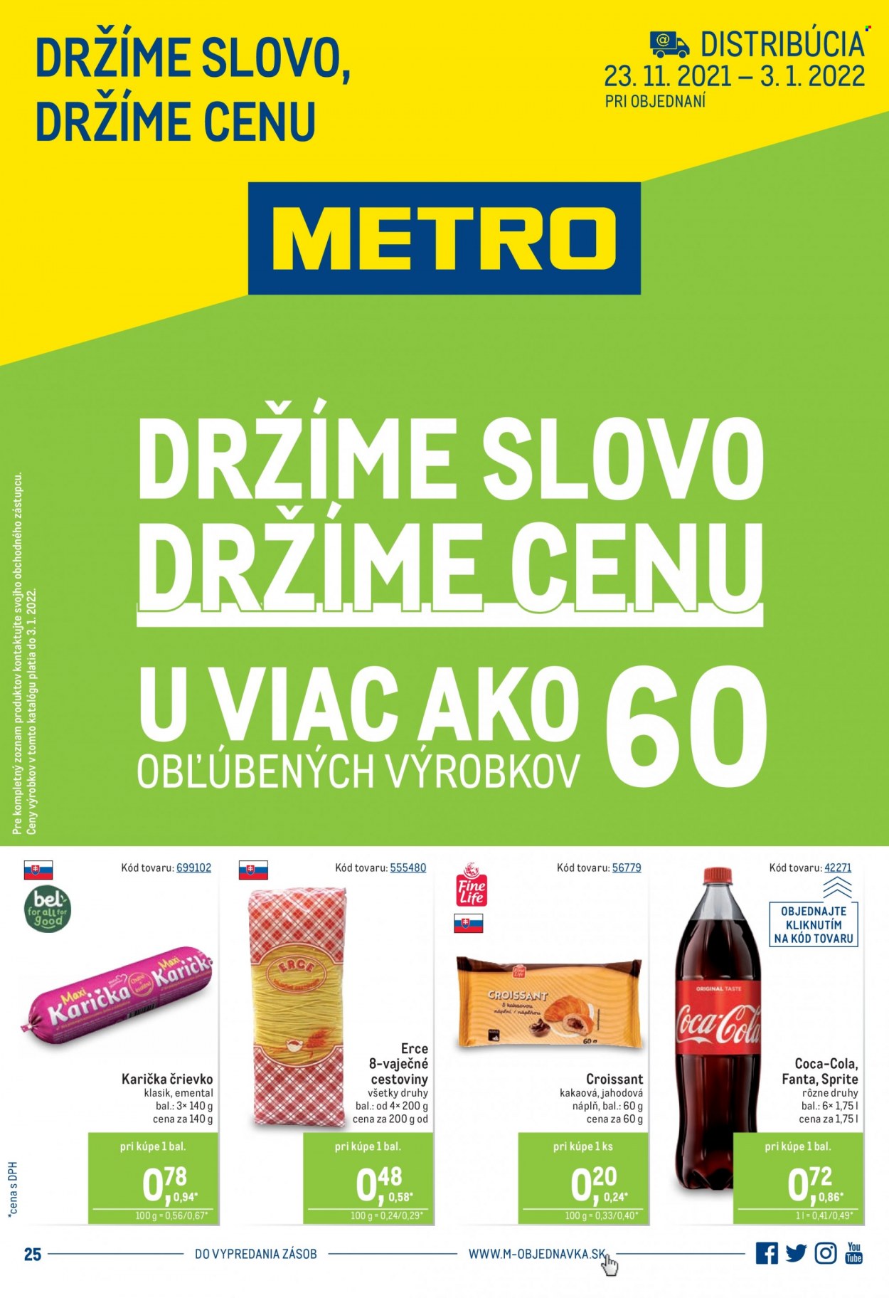 Leták Metro - 23.11.2021 - 3.1.2022.