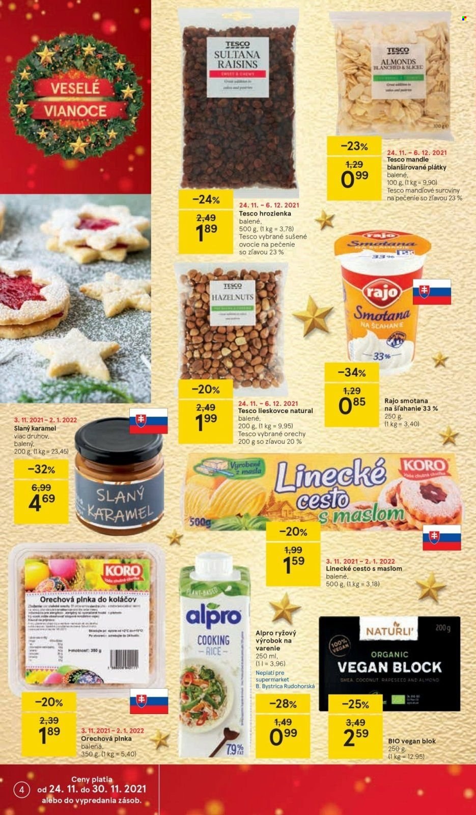 Leták TESCO supermarket - 24.11.2021 - 30.11.2021.