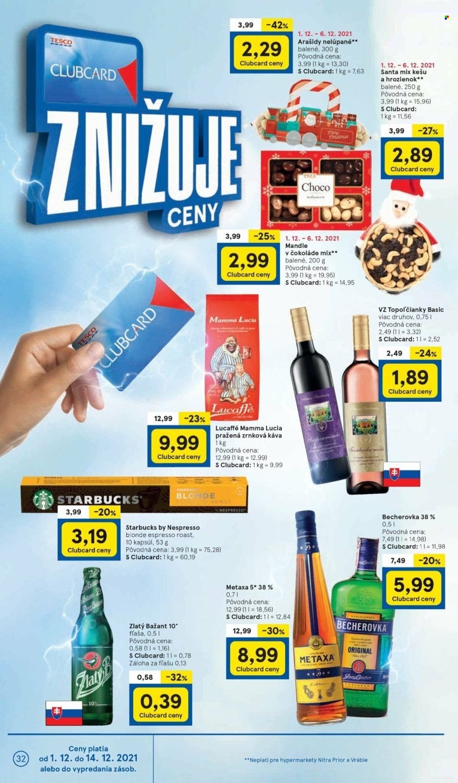 Leták TESCO supermarket - 1.12.2021 - 6.12.2021.