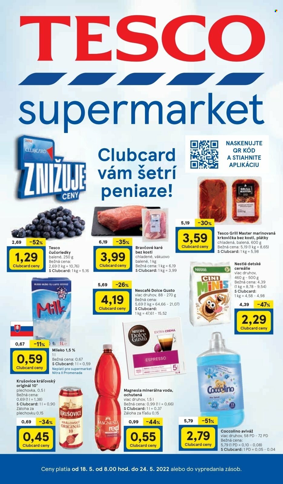 Leták TESCO supermarket - 18.5.2022 - 24.5.2022.