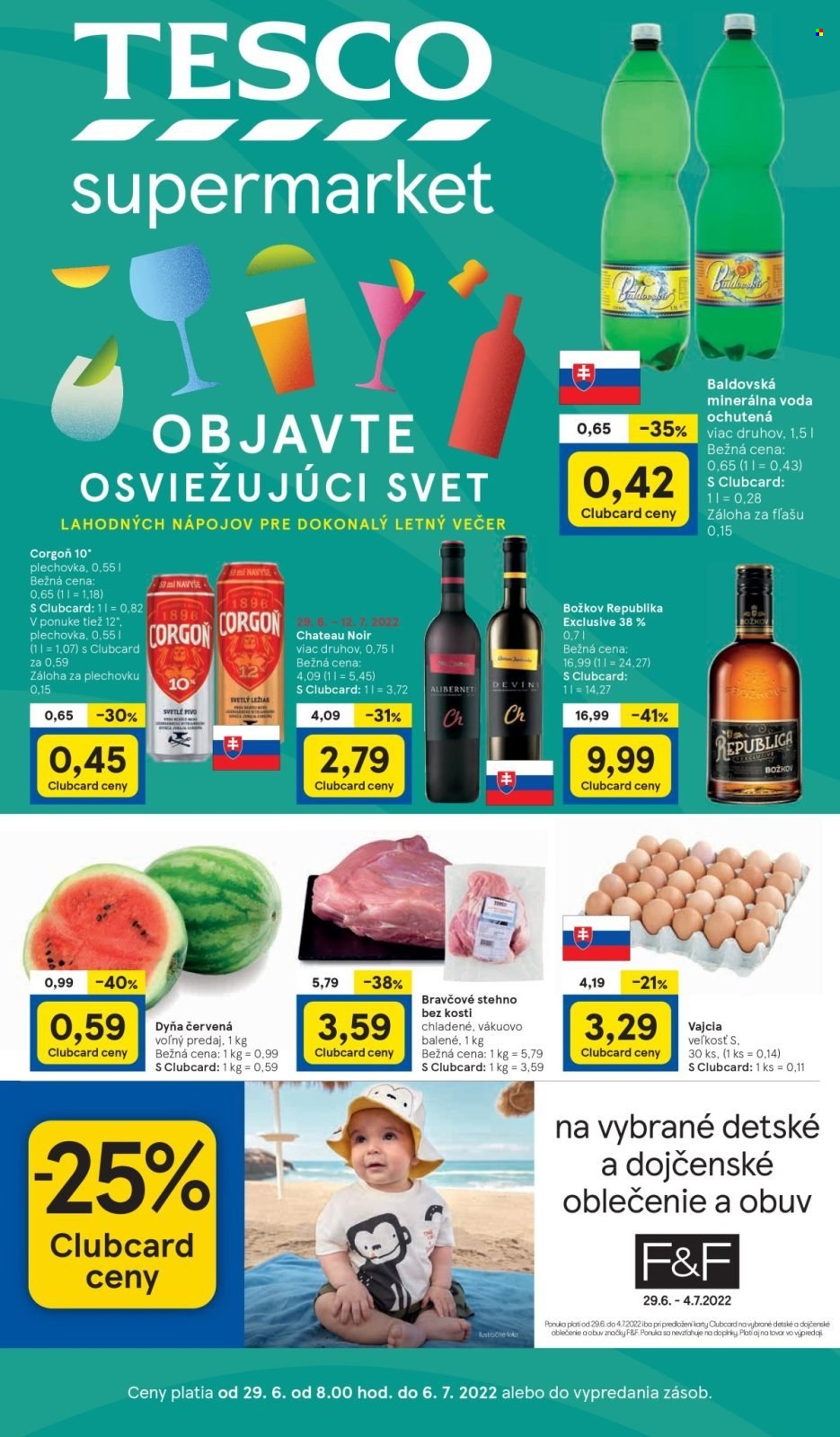 Leták TESCO supermarket - 29.6.2022 - 6.7.2022.