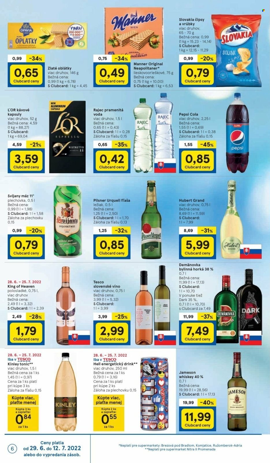 Leták TESCO supermarket - 29.6.2022 - 6.7.2022.