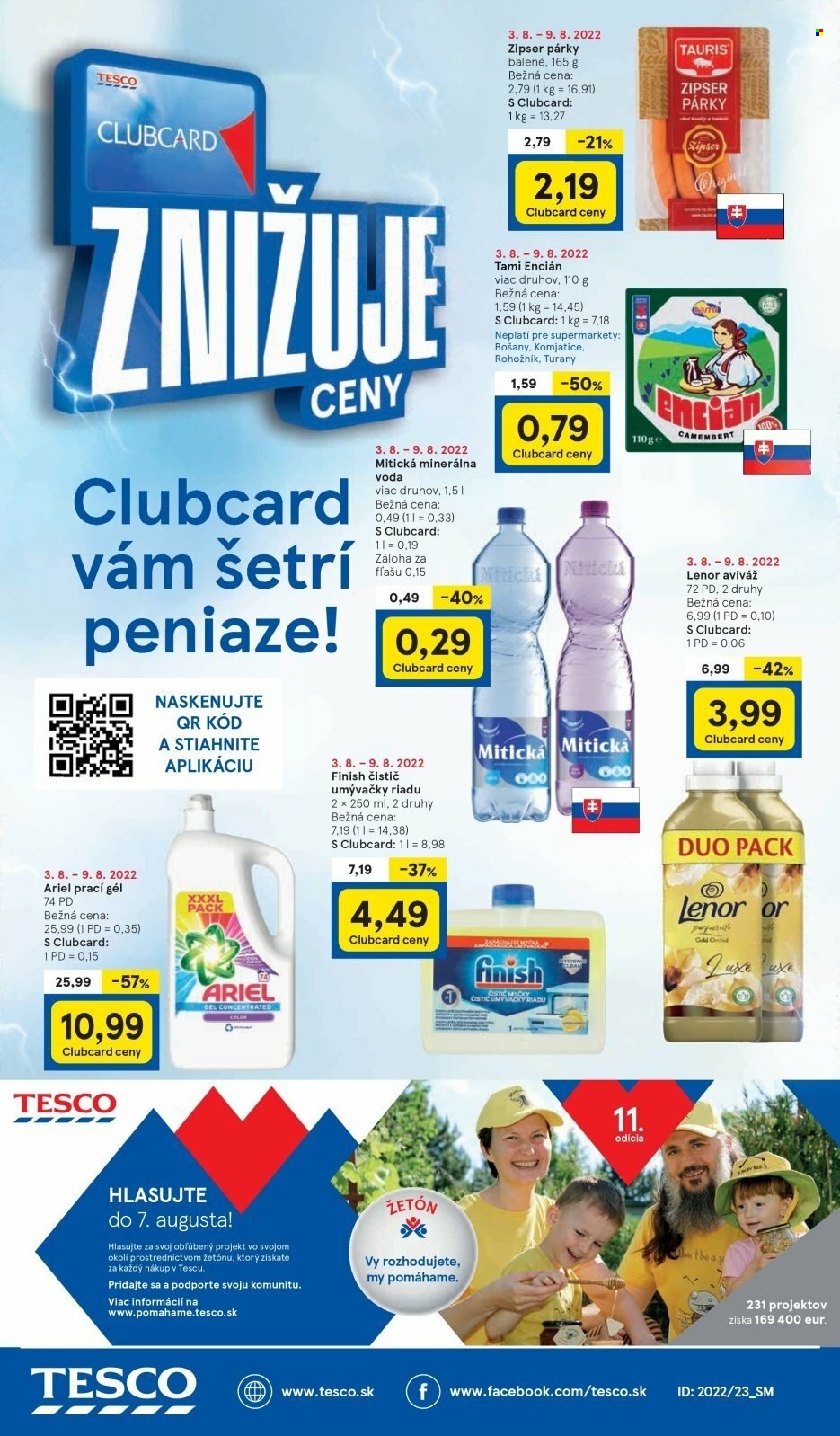 Leták TESCO supermarket - 3.8.2022 - 9.8.2022.