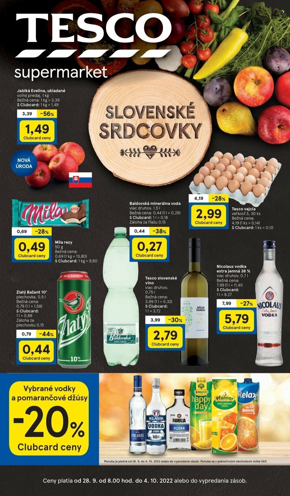 Leták TESCO supermarket - 28.9.2022 - 4.10.2022.