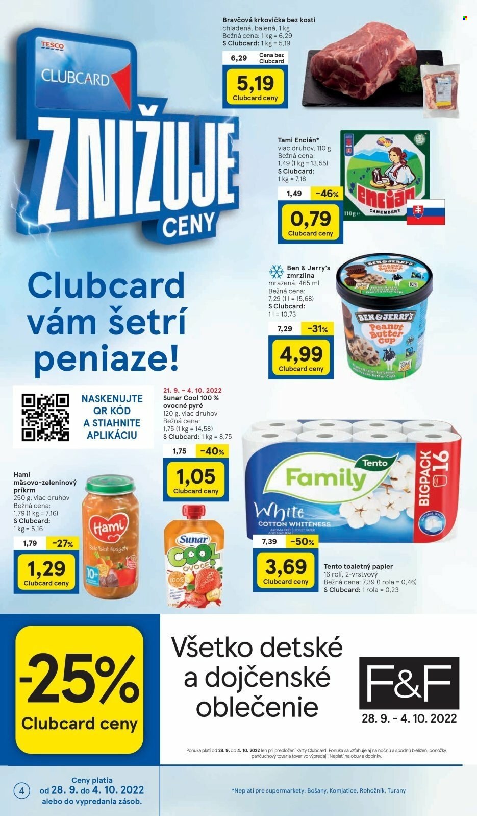 Leták TESCO supermarket - 28.9.2022 - 4.10.2022.