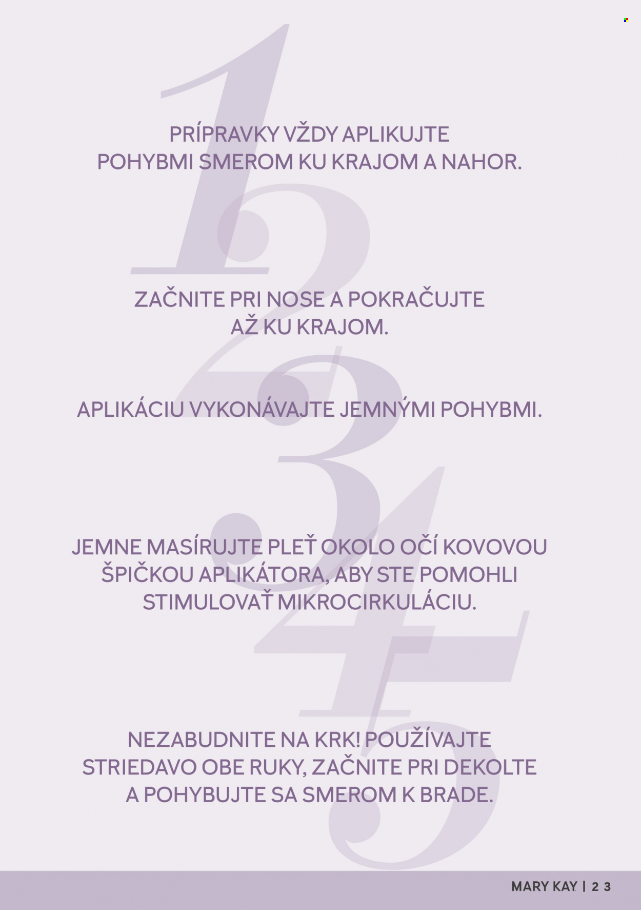 Leták Mary Kay.