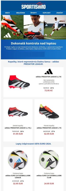 Sportisimo - Pre futbalových gurmánov! Kopačky adidas