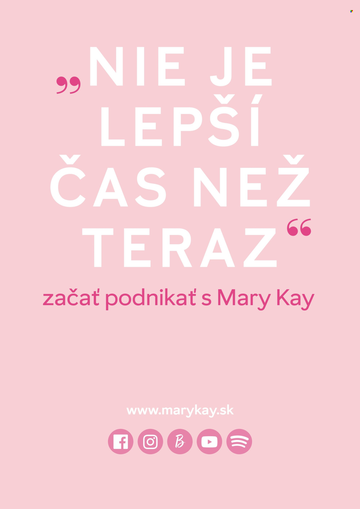 Leták Mary Kay.