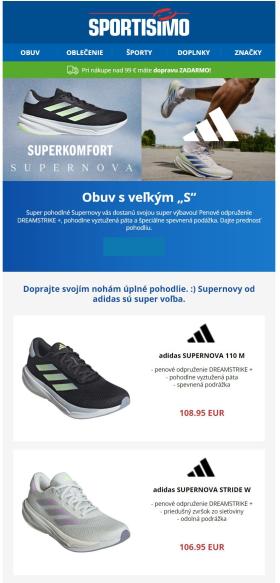 Sportisimo - Supernovy od adidas. Bežecká obuv