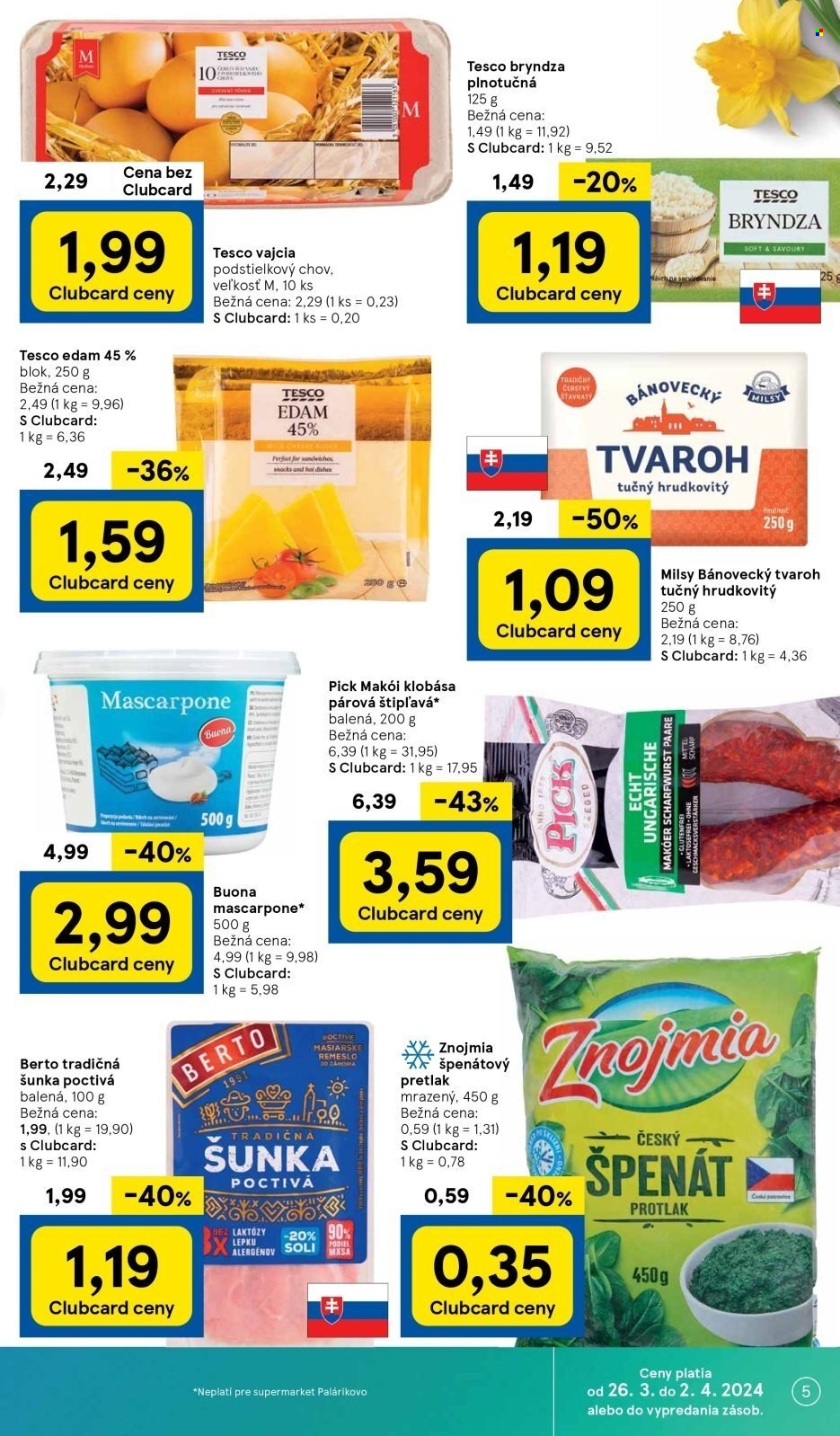 Leták TESCO supermarket - 26.3.2024 - 2.4.2024.