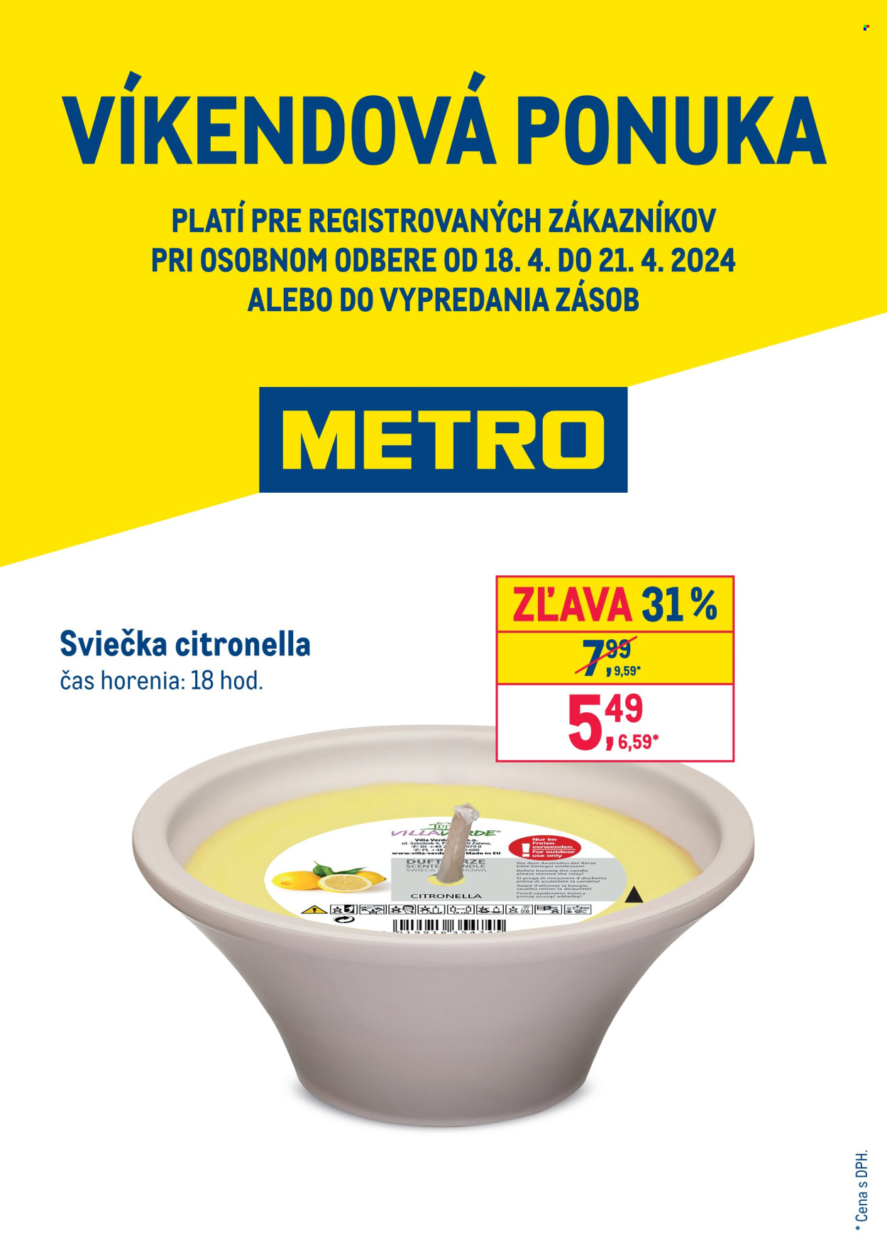 Leták Metro - 18.4.2024 - 21.4.2024.