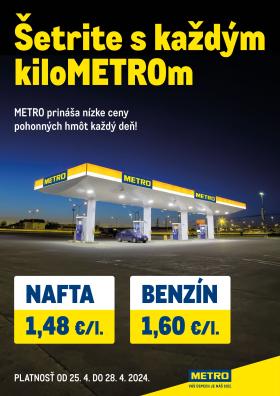 Metro - Víkendová ponuka - pohonné hmoty