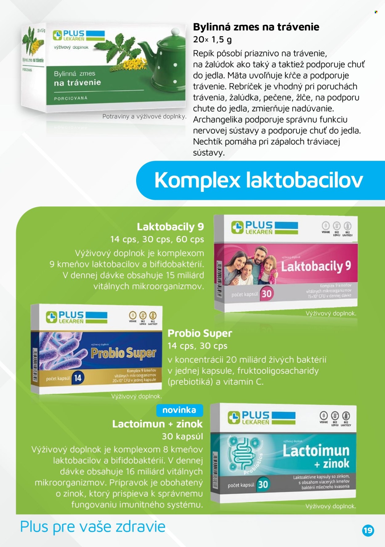 Leták Plus lekáreň.