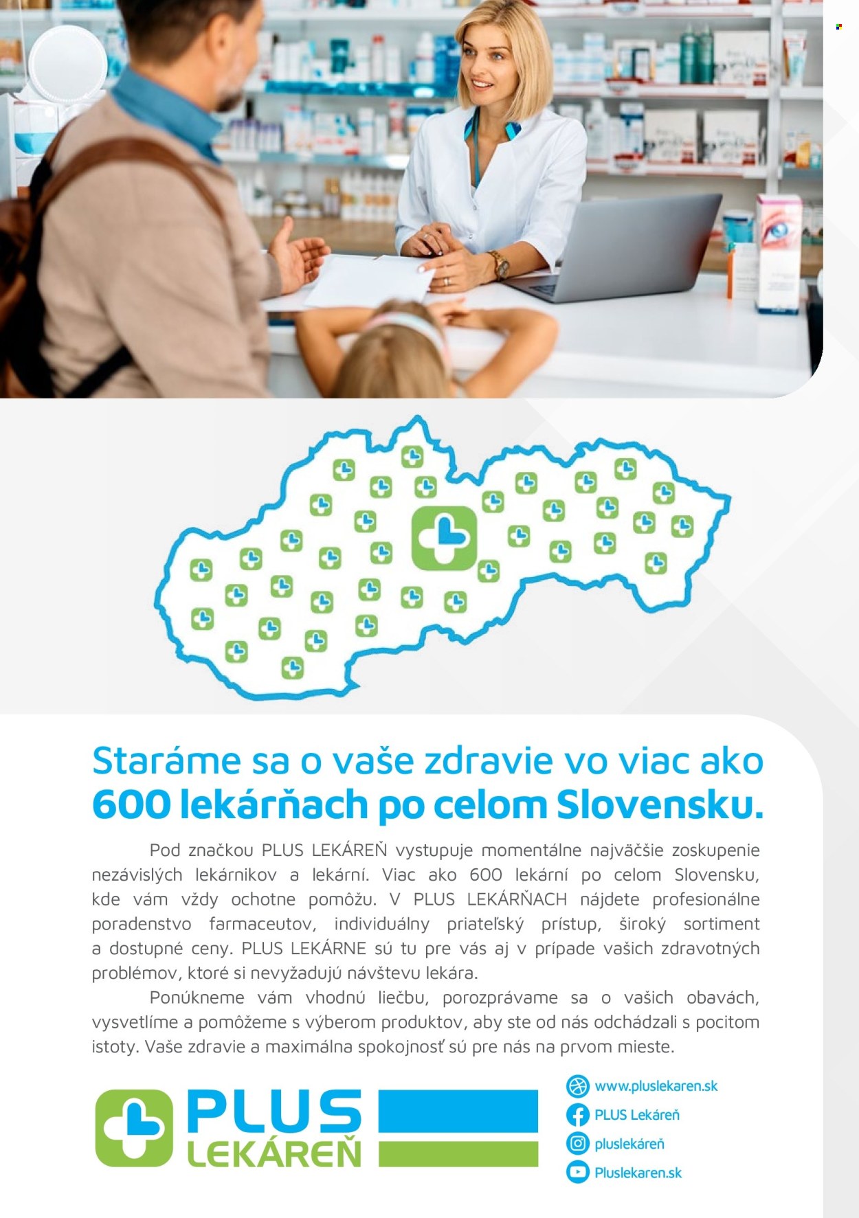 Leták Plus lekáreň.