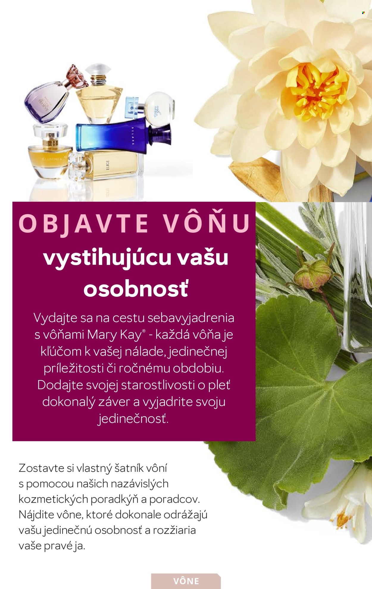 Leták Mary Kay.