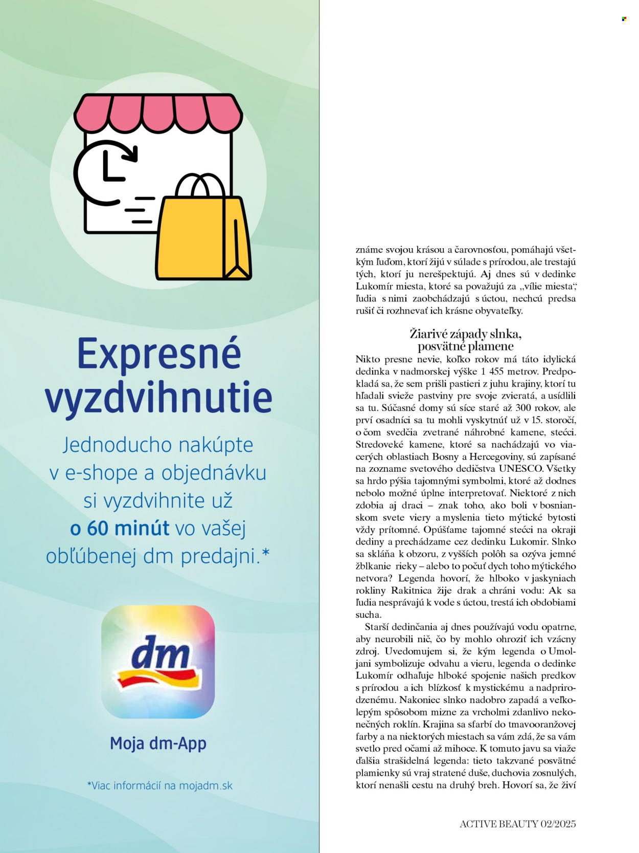 Leták dm drogerie.