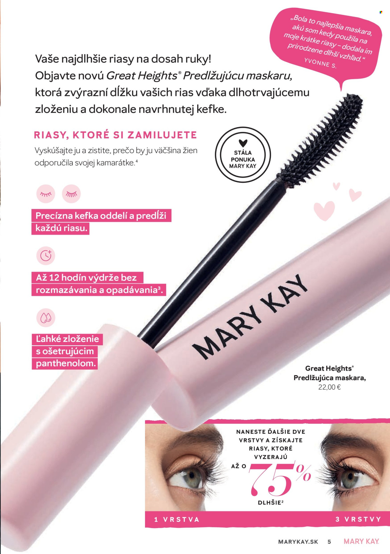 Leták Mary Kay.