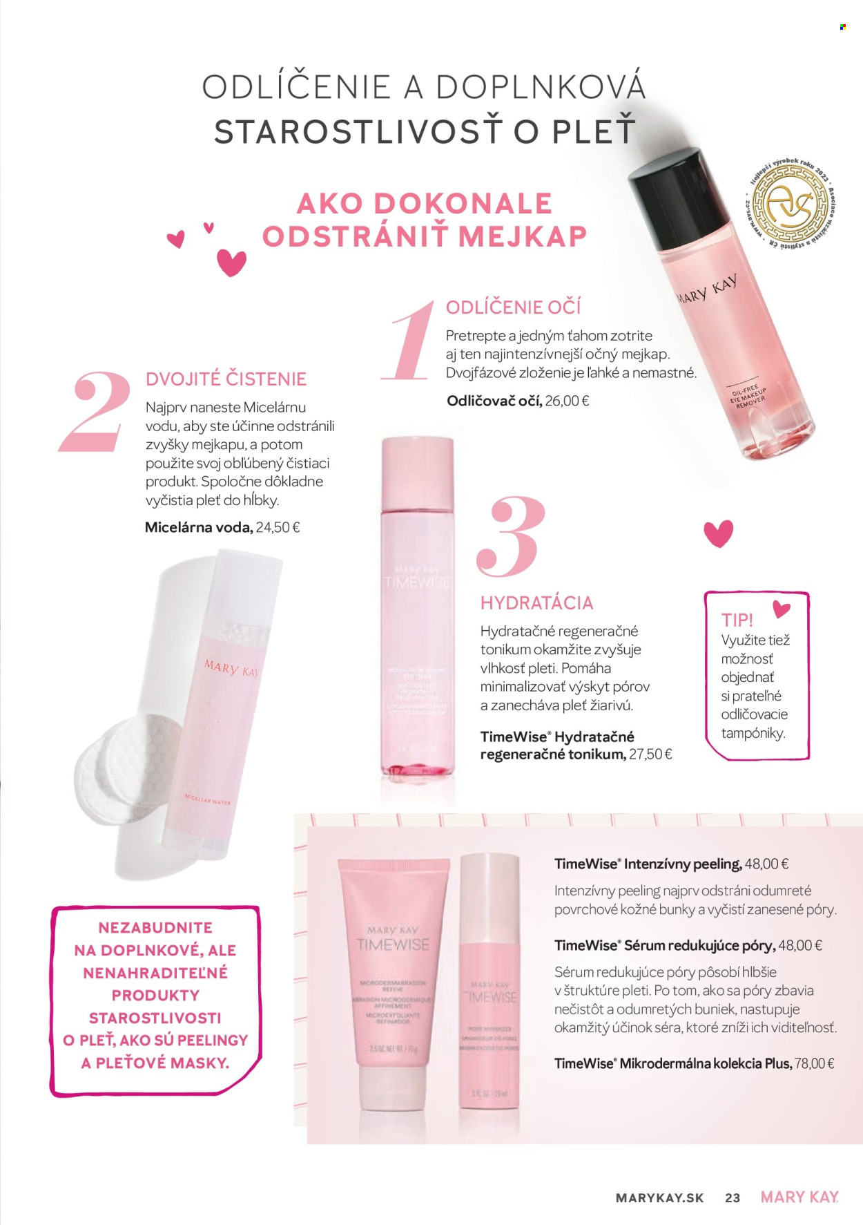 Leták Mary Kay.
