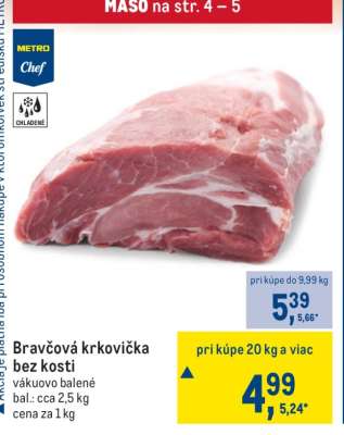 Bravčová krkovička bez kosti