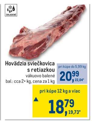 Hovädzia sviečkovica s retiazkou