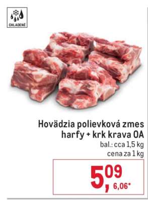 Hovädzia polievková zmes harfy + krk krava 0A
