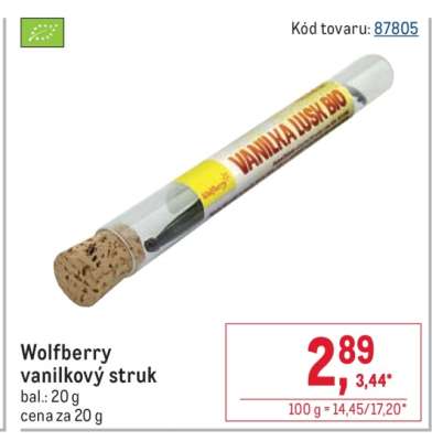 Wolfberry vanilkový struk