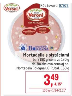 Mortadella s pistáciami