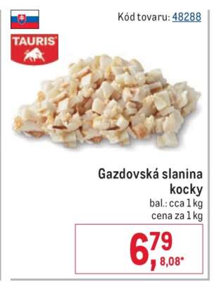 Gazdovská slanina kocky