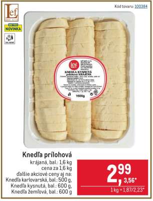 Knedľa prílohová