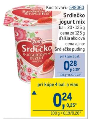 Srdiečko jogurt mix