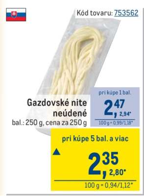 Gazdovské nite neúdené