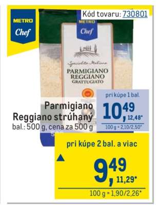 Parmigiano Reggiano strúhaný