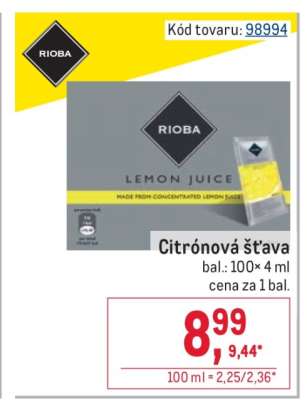 Citrónová šťava