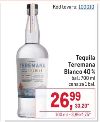 Tequila Teremana Blanco 40 %