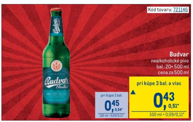 Budvar nealkoholické pivo