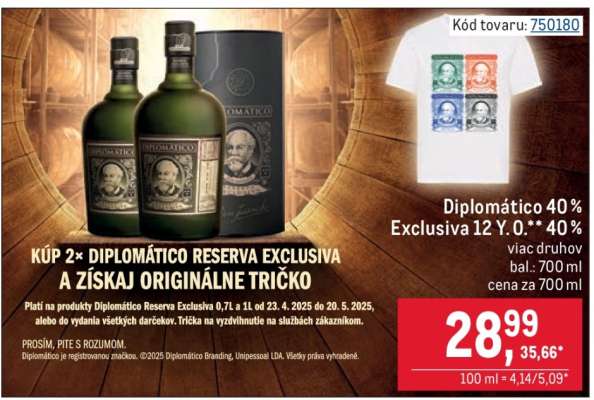 Diplomático 40% Exclusiva 12 Y.O.