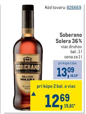 Soberano Solera 36 %