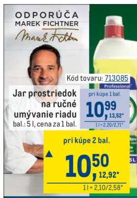 Jar Prostriedok na ručné umývanie riadu
