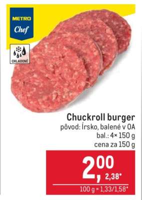 Chuckroll burger