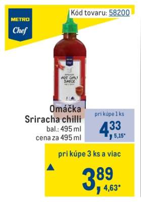 Omáčka Sriracha Chilli