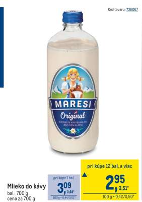 Mlieko do kávy