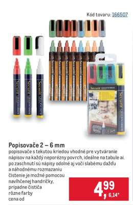 Popisovače 2 – 6 mm