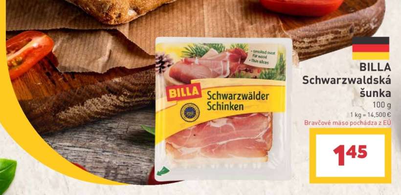 BILLA Schwarzwaldská šunka