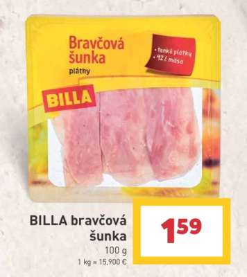 BILLA bravčová šunka
