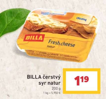 BILLA čerstvý syr natur