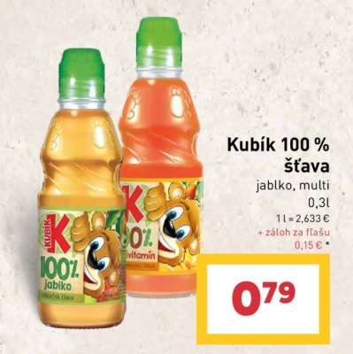 Kubik 100 % šťava