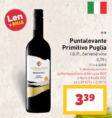Puntalevante Primitivo Puglia