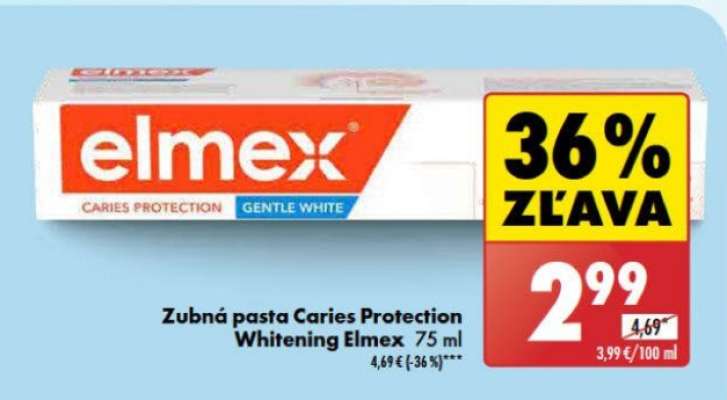 Zubná pasta Caries Protection Whitening Elmex 75 ml